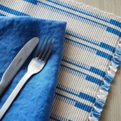 Linen Lapis Napkin -Furniture Store linen lapis napkin tira placemat 1