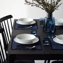 Mourne Check Blue Placemats Set Of 4 -Furniture Store medaillon dining setting 1 5