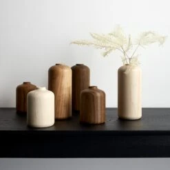 Walnut Bud Vase 4" 23 Walnut Bud Vase 4" -Furniture Store melanie abrantes bud vases winter white