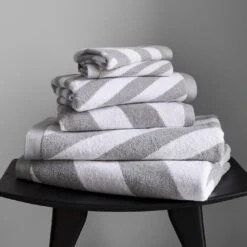 Milano Gray Hand Towel -Furniture Store milano gray towels 2
