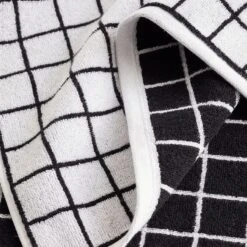 Mini Grid Black Towel 6pc Bundle -Furniture Store mini grid black towel detail
