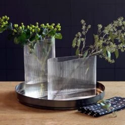 Mist Clear Wide Vase 8.25" -Furniture Store mist vases