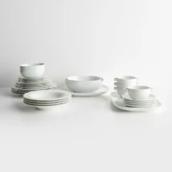 Moon White Vegetable Bowl 8.25" -Furniture Store moon white dinnerware family 2 5