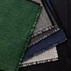 Mourne Check Slate Placemats Set Of 4 -Furniture Store mourne check placemat collection fanned 1 2