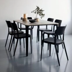 Rim Black Bowl 8.75" 21 Rim Black Bowl 8.75" -Furniture Store nene black dining table chairs alternate 3