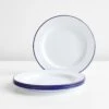 Falcon White Enamelware Plates Set Of 4 2 Falcon White Enamelware Plates Set Of 4 -Furniture Store new a134030p4