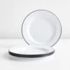 Falcon Black Enamelware Plates Set Of 4 1 Falcon Black Enamelware Plates Set Of 4 -Furniture Store new a134084p4