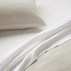 Oatmeal Chambray Linen Pillowcase Set -Furniture Store oatmeal cases 1