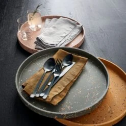 Linen Bronze Napkin 27 Linen Bronze Napkin -Furniture Store page 11 terrazzo trays linen napkins galvin black flatware 3 1