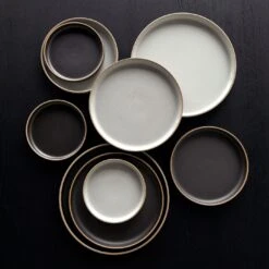 Hasami Gloss Gray Dinnerware Collection -Furniture Store page 30 31 hasami gloss gray and black plates 8