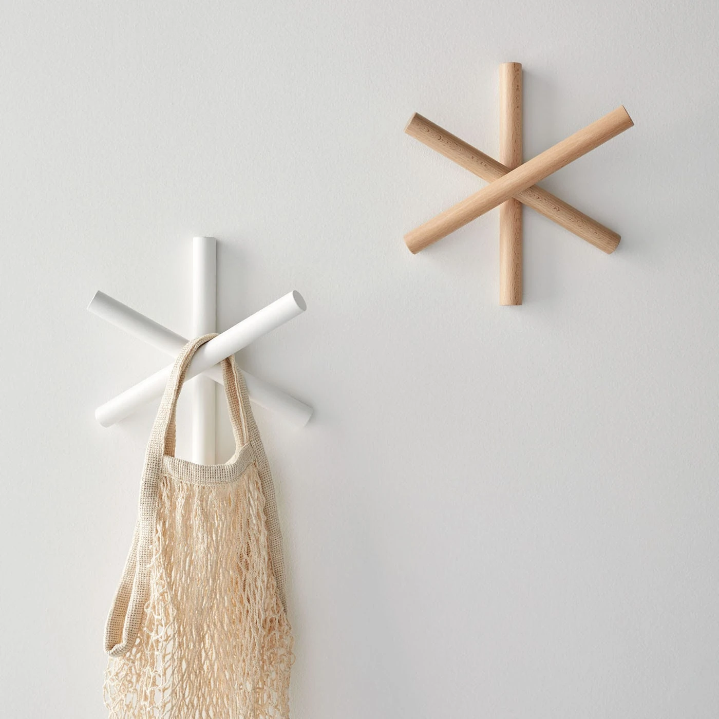 Logs Natural Beech Coat Hanger 6 Logs Natural Beech Coat Hanger - Image 4