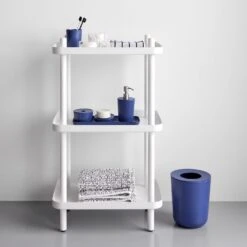 Ekobo Royal Blue Waste Bin 11 Ekobo Royal Blue Waste Bin -Furniture Store pg 28 alternate white block shelf ekobo royal blue bath accessories