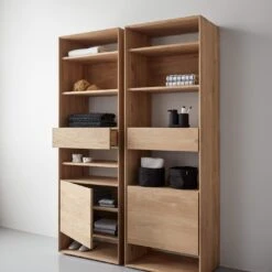 Stitch Black + White Hand Towel 38 Stitch Black + White Hand Towel -Furniture Store pg 31 alternate 2 hoyne oak storage cabinet canvas black bins sono black 6