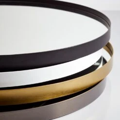 Black Round Wall Mirror 30" -Furniture Store round wall mirrors 30 22 gallery option 1