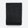 Stitch Black + White Bath Towel -Furniture Store stitch black woven bath towel 2 1