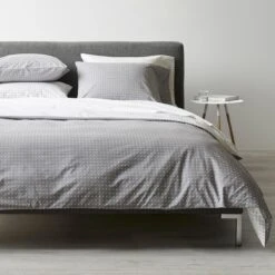 Stitch White + Pewter Pillowcase Set 14 Stitch White + Pewter Pillowcase Set -Furniture Store stitch pewter bedding new main 9