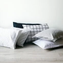 Stitch Black + White Pillowcase Set -Furniture Store su18 page 35 oeko tex portugal made textiles 14