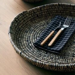 Bistro Teak 5pc Flatware Set 22 Bistro Teak 5pc Flatware Set -Furniture Store su18 page 43 heathered black natural baskets 1