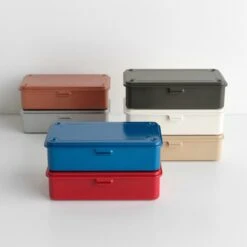 Toyo Steel Red Stackable Storage Box 7.9" 10 Toyo Steel Red Stackable Storage Box 7.9" -Furniture Store su24 7.9 22stackablestoragecollection 1