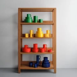 Heller Rainbow Mugs Set Of 6 -Furniture Store su24 hellercolordinnerwarewolcottbookcase 1 2