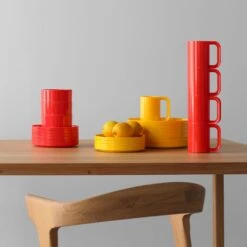 Heller Yellow Mugs Set Of 6 24 Heller Yellow Mugs Set Of 6 -Furniture Store su24 hellerdinnerwareairoaktable 2 10