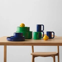 Heller Blue Mugs Set Of 6 24 Heller Blue Mugs Set Of 6 -Furniture Store su24 hellerdinnerwareairoaktable 3 6