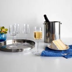 LSA International Otis White Wine Glasses Set Of 4 -Furniture Store summer2022 drinkserveware gallery1 3