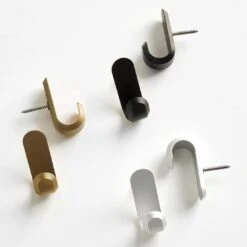 Curve Matte Black Mini Wall Hooks Set Of 2 -Furniture Store unison 10 22 6371 more gold less sat 2