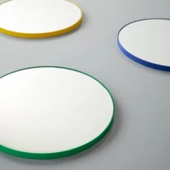 Blue Round Wall Mirror 20" -Furniture Store unison 10 22 7364 1 1