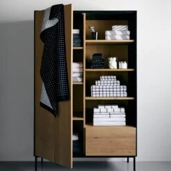 Stitch Black + White Washcloth -Furniture Store unison 10 22 7478 1 14