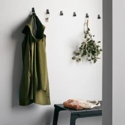 Curve Matte Black Mini Wall Hooks Set Of 2 -Furniture Store unison 10 22 7591