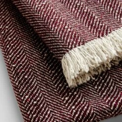 Herringbone Bordeaux Poppy Throw Blanket 14 Herringbone Bordeaux Poppy Throw Blanket -Furniture Store unison 10 23 6641