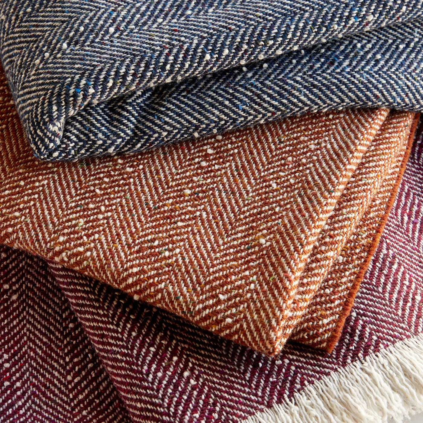 Herringbone Bordeaux Poppy Throw Blanket 8 Herringbone Bordeaux Poppy Throw Blanket - Image 6