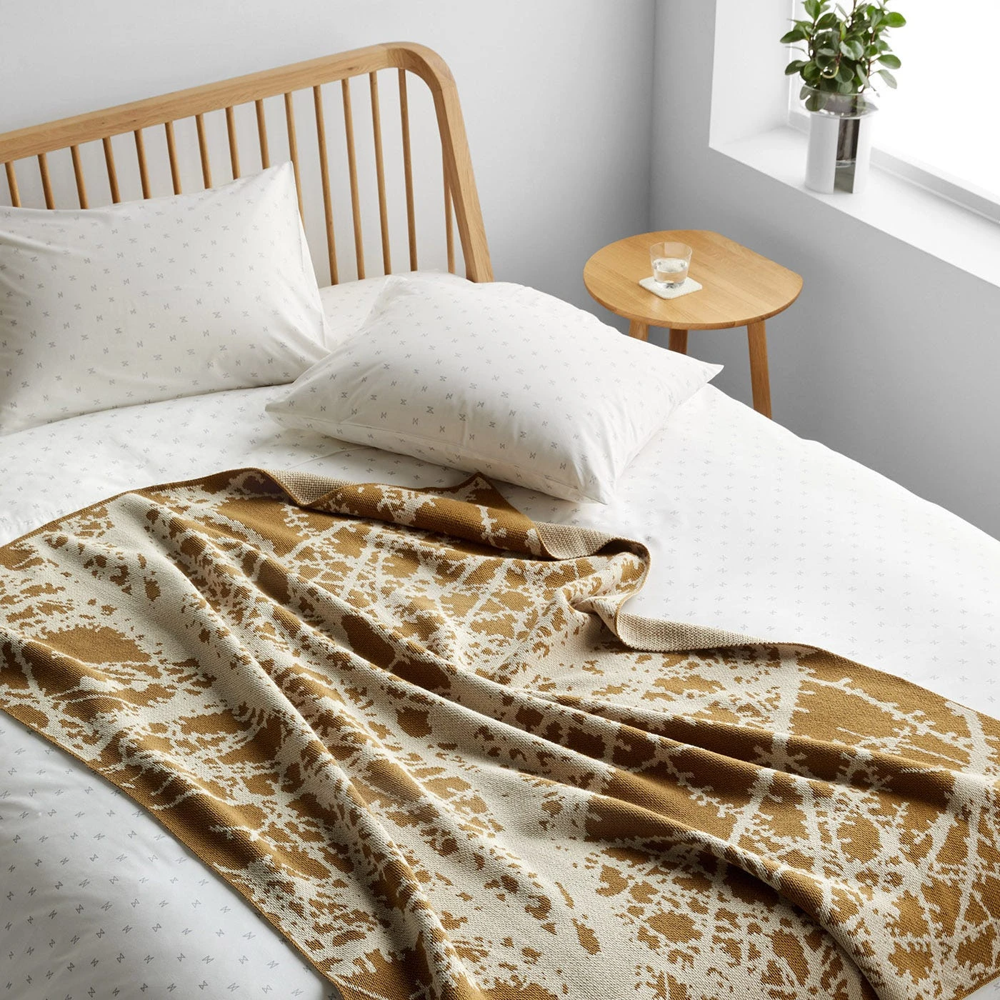 Larch Dijon Knit Throw Blanket 9 Larch Dijon Knit Throw Blanket - Image 7