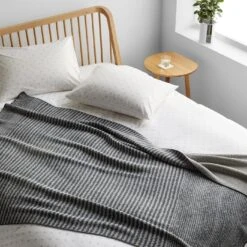 Strata Gray Knit Throw Blanket -Furniture Store unison 10 23 6851