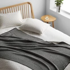 Birds Eye Tweed Knit Throw Blanket -Furniture Store unison 10 23 6867
