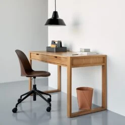 Twist Clay Leather Waste Bin -Furniture Store unison 10 23 7319