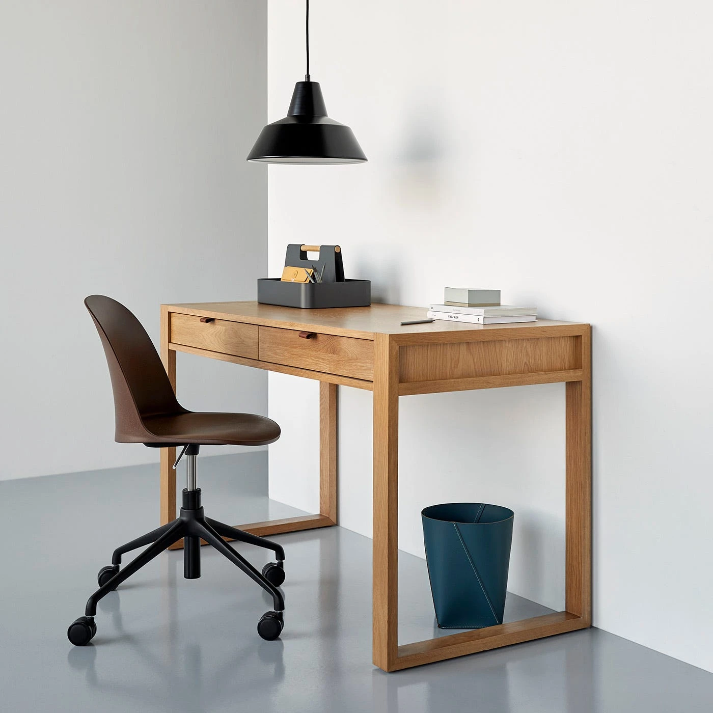 Twist Deep Teal Leather Waste Bin 9 Twist Deep Teal Leather Waste Bin - Image 7