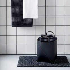 Stitch Black + White Bath Sheet 12 Stitch Black + White Bath Sheet -Furniture Store unison 10 23 7442 2 4 1