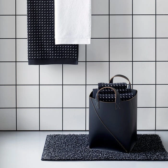 Stitch Black + White Bath Sheet 7 Stitch Black + White Bath Sheet - Image 5