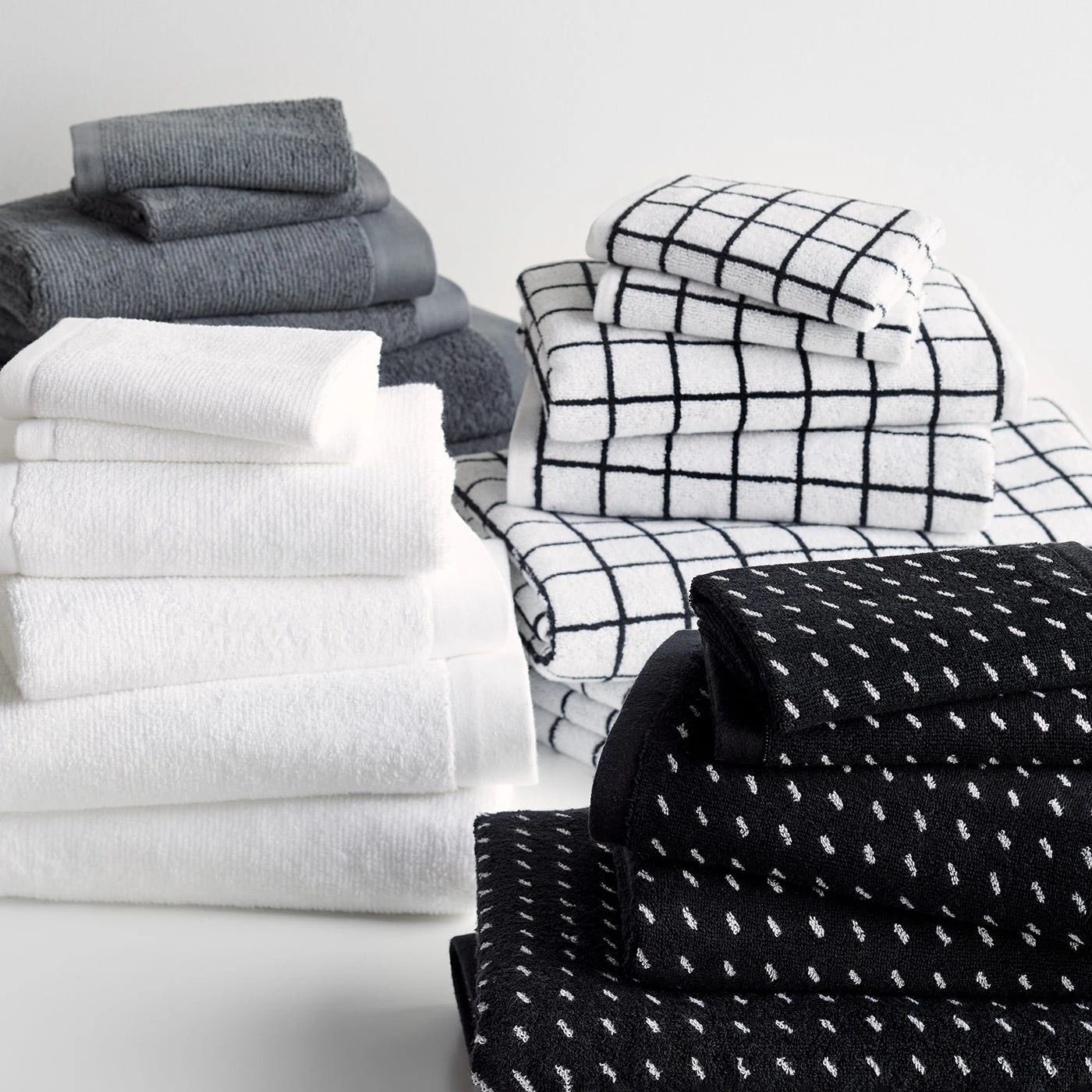 Mini Grid Black Hand Towel 13 Mini Grid Black Hand Towel - Image 11