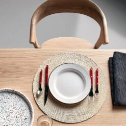 Bistro Red 5pc Flatware Set -Furniture Store unison 1 23 10851 copy 2 1 1