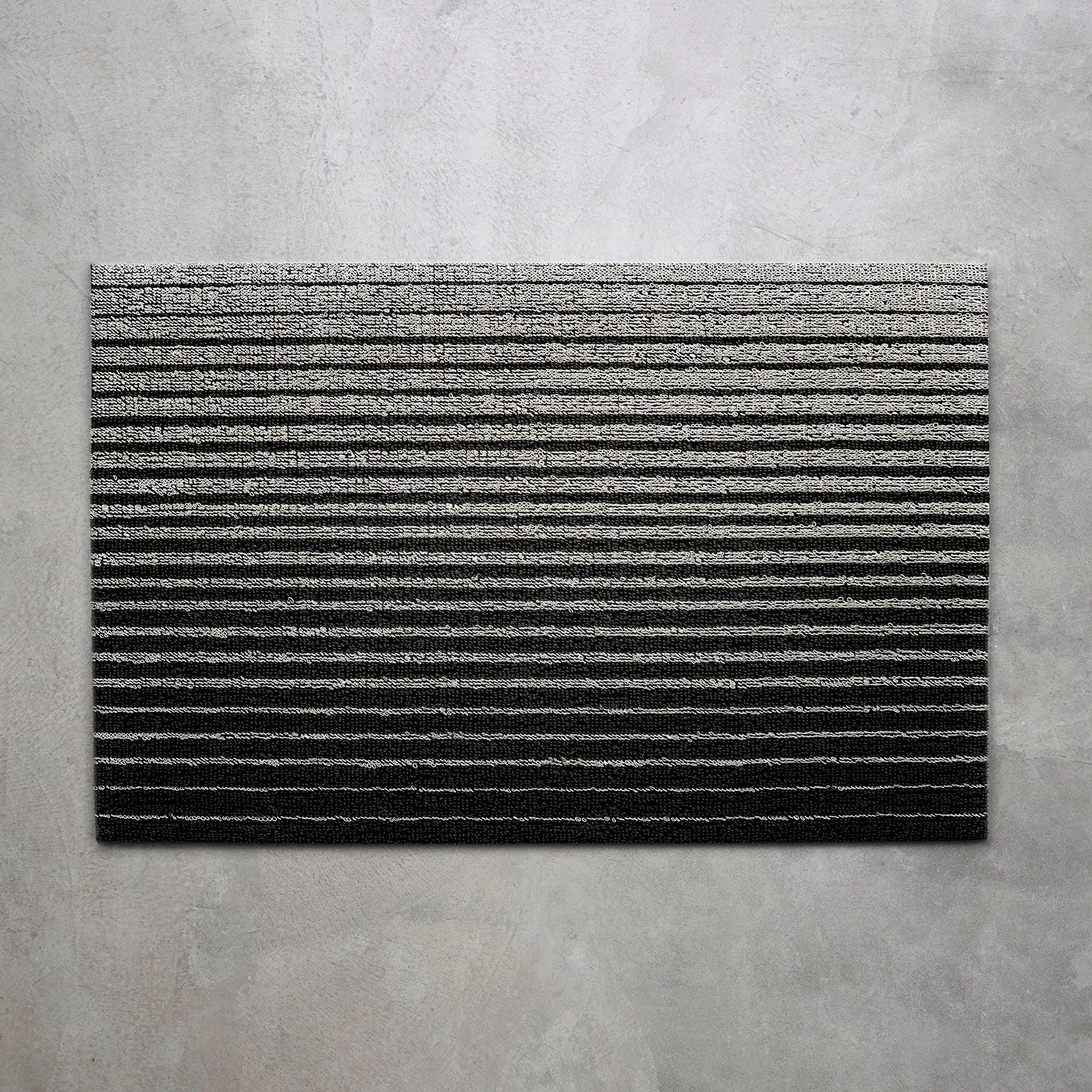 Domino Shag Black And White Doormat 18" X 28" 3 Domino Shag Black And White Doormat 18" X 28"