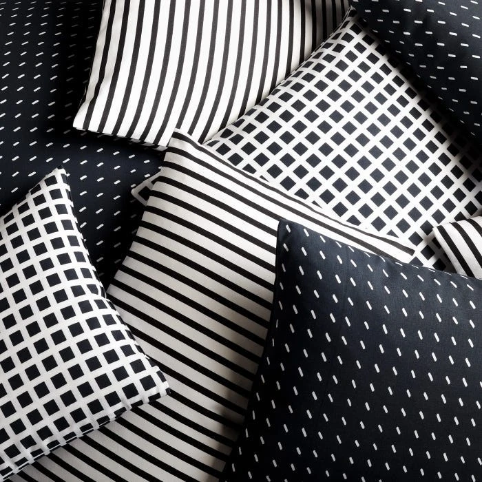 Stitch Black Throw Pillow Cover 12" X 18" 6 Stitch Black Throw Pillow Cover 12" X 18" - Image 4