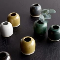 Thrown Green Bud Vase -Furniture Store unison 5 22 5120 2