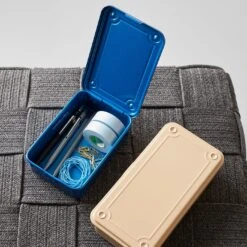 Toyo Steel Blue Stackable Storage Box 6" -Furniture Store unison 5 23 0248 1