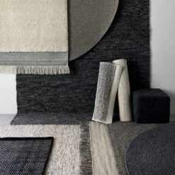 Loop Black Rug 5'7" X 7'9" 29 Loop Black Rug 5'7" X 7'9" -Furniture Store unison 5 23 0538 9