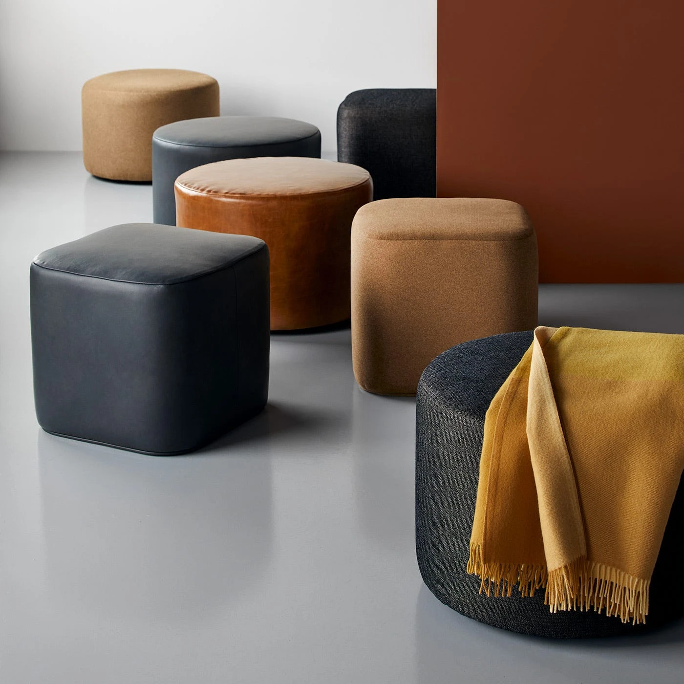 Block Graphite Leather Ottoman 11 Block Graphite Leather Ottoman - Image 9