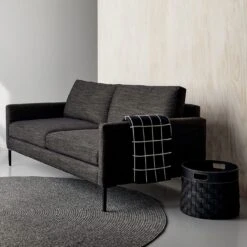 Woven Leather Black Round Floor Basket 12 Woven Leather Black Round Floor Basket -Furniture Store unison 7 23 5241