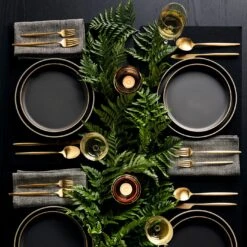 Etoile Black And Gold Napkin 20 Etoile Black And Gold Napkin -Furniture Store unison 7 23 5418 7